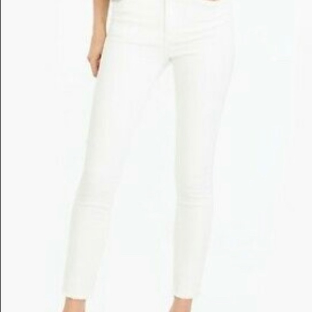 J.Crew 10” high rise toothpick Jean in White sz 28